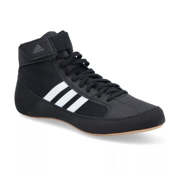 Adidas HVC Wrestling LUTTE Boxing Shoes Men\'s Size 10.5 Mid Top Lace Up Black main image 11